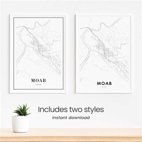 Moab Utah Map Print, Moab Utah Map Poster Download, Moab Printable Map ...