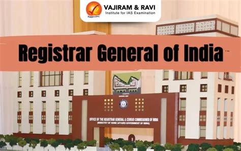 Registrar General of India (RGI), Ministry, Census Commissioner ...