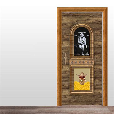 wallpics® Sai Baba Door Wallpaper Self Adhesive Multicolor Beautiful ...
