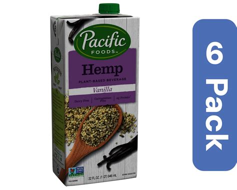 Pacific Foods Hemp Milk Vanilla 32 fl oz (Pack Of 6) - Walmart.com