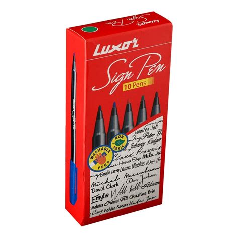 Luxor Sign Green Pen Pack Of 10 - SCOOBOO - Luxor