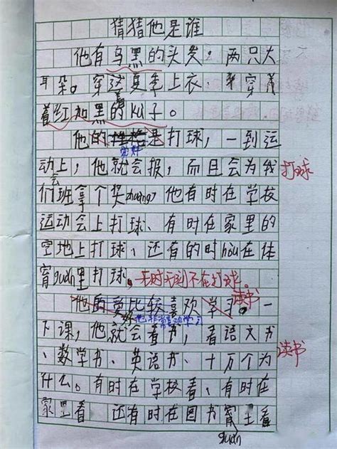 猜猜他是谁作文300字 ，猜猜他是谁作文300字三年级_速网