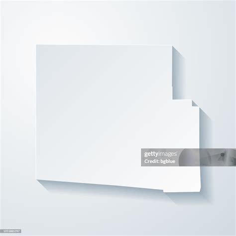 Hardin County Ohio Map With Paper Cut Effect On Blank Background High ...