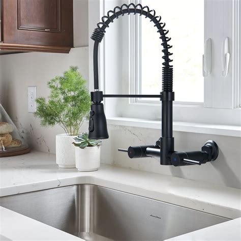 Knb Solution Wall Mounted Bridge Kitchen Faucet & Reviews | Wayfair