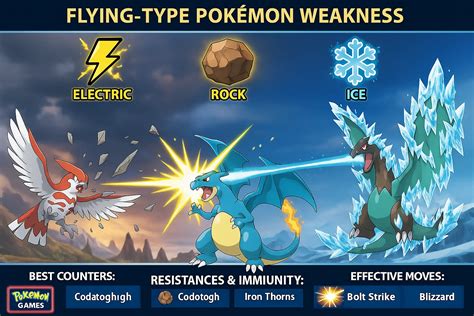 Flying-type Pokémon Weakness | IconEra