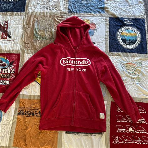 Nintendo Men's Red Hoodie | Depop