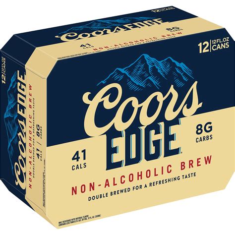 Coors Edge Non-Alcoholic Beer Multipack, 12 Pack, 12 fl oz Cans, 0.4% ...