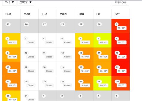 Crowd Calendar Cedar Point