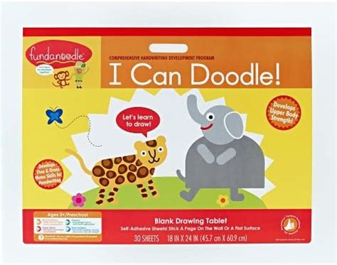 Fundanoodle I Can Doodle Blank Floor Pad, 18 x 24 Inches, 30 Sheets ...