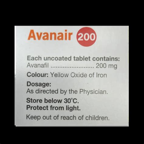 AVANAIR 200MG TABLET 4'S Price, Uses, Side Effects & Substitutes | Medkart