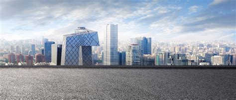 大气商业城市大厦风景背景图片素材免费下载_熊猫办公