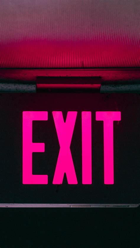 Download wallpaper 1350x2400 exit, sign, pointer, inscription iphone 8 ...