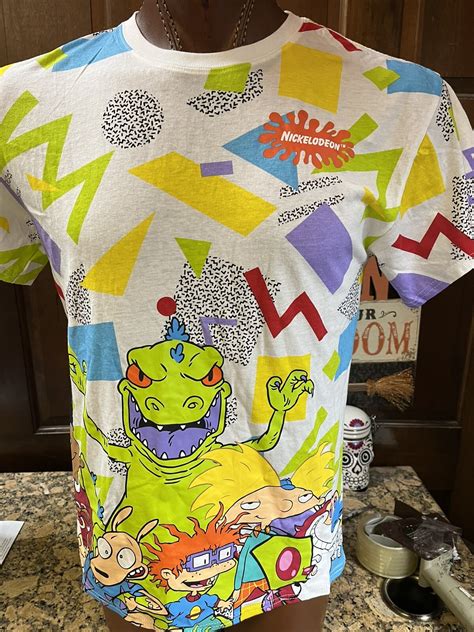 Nickelodeon All Over Squad Vintage Cast Men's Classic… - Gem