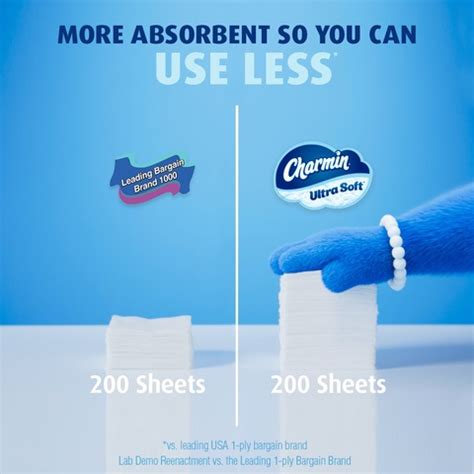 Charmin Ultra Soft Toilet Paper Extra Mega Rolls 231 Sheets/Roll, 32 ...