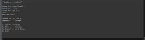 Registration System Java 的图像结果