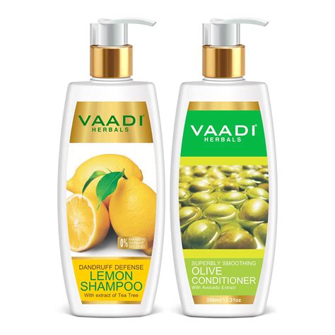 Buy Vaadi Herbals Dandruff Defense Lemon Shampoo, 350ml with Olive ...
