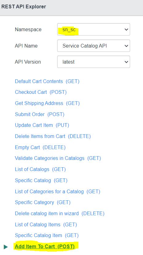 Image result for ServiceNow Service Catalog API