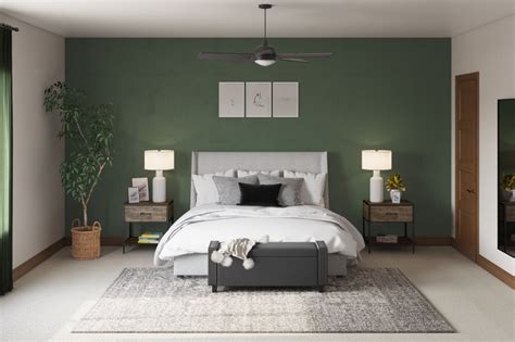olive green and white bedroom ideas