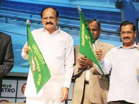 Venkaiah Naidu And Arvind Kejriwal Flag Off Delhi Metro's Test-Drive Of ...