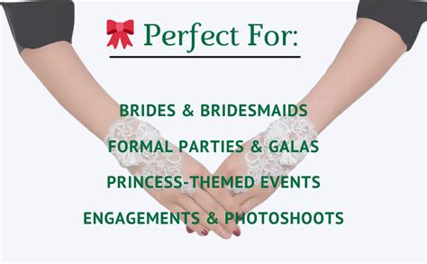 Buy UNIQUE BRIDAL : Wedding White Gloves For Women Sequence Lace Gloves ...