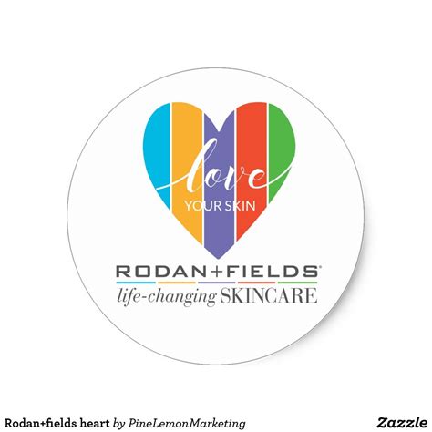 Rodan+fields heart classic round sticker | Rodan and fields logo, Rodan ...