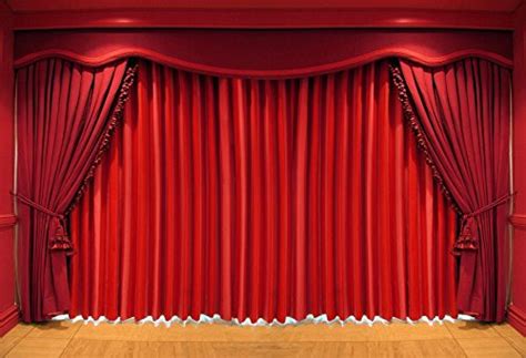 Leowefowa Red Drapes Curtain Stage Backdrop 7x5ft Vinyl Vinyl Backdrop ...