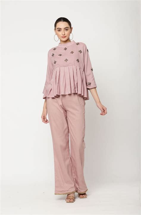 Buy - Muscat soft pink co-ord set | Elan Store