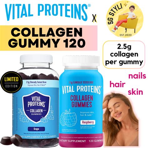 💯 Vital Proteins Collagen Gummies 120s Grape/Raspberry Exp 2025 Limited ...