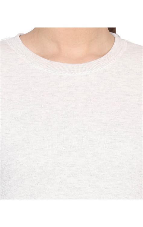 Buy Bodyactive Women Cotton Fleece Blend Grey Solid Crew Neck ...