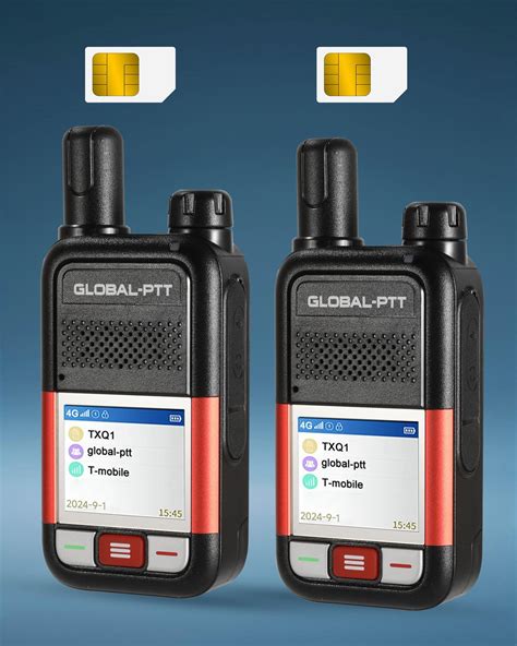 Amazon.com: globalptt 2-Pack Global Walkie Talkies with Sim Cards ...