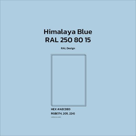 About RAL 250 80 15 - Himalaya Blue Color - Color codes | matching ...