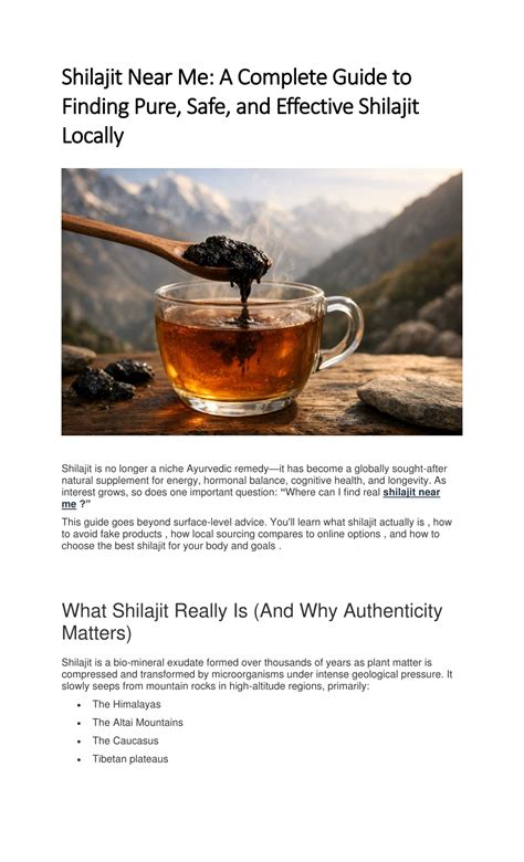 PPT - A Complete Guide to Finding Pure, Safe, and Effective Shilajit Locally PowerPoint ...