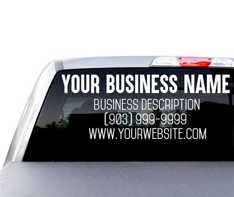 Buy Large Custom Business Name and Website Description Text Decal ...