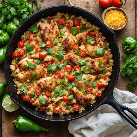 Salsa Chicken and Cauliflower Rice Skillet Recipe | Cheff Recipes