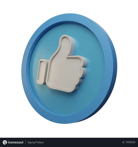 Free Facebook Like Logo 3D Icon download in PNG, OBJ or Blend format
