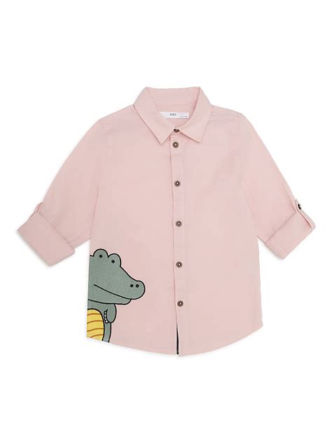 Buy Pure Cotton Embroidered Spread Collar Shirt at Marks & Spencer