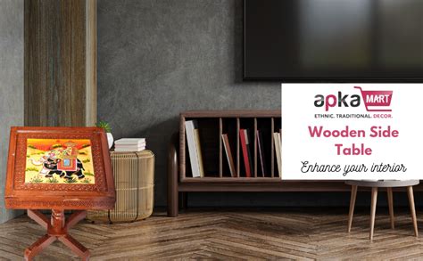 Apka Mart The Online Shop Handcrafted Wooden Side Table/End Table/Plant ...