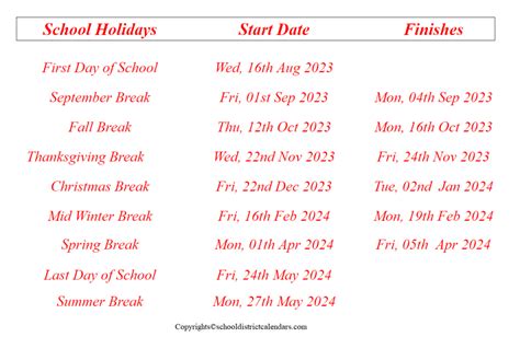Granite School District Calendar 2023-2024 With Holidays & PDF