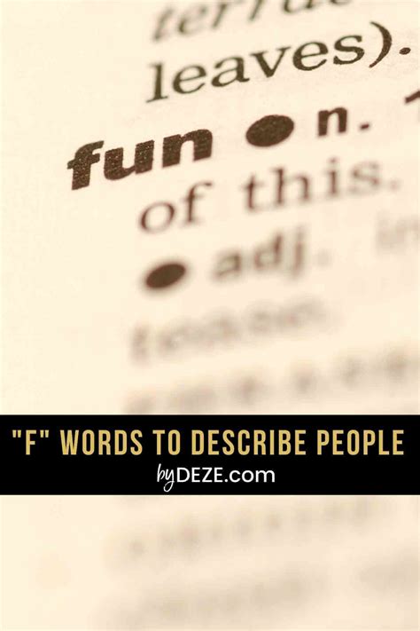 305 Positive Words That Start with F - byDeze