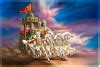 shri krishna arjun mahabharat painting geeta wall canvas