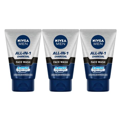 NIVEA Charcoal Face Wash, 100ml (Pack of 3) : Amazon.in: Beauty