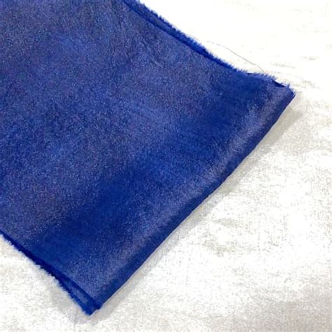 Royal Blue color upada Tissue Fabric
