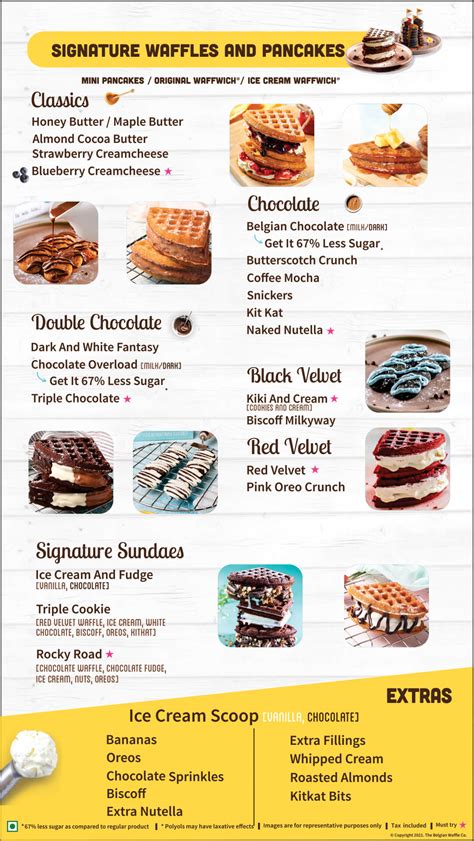 Menu - The Belgian Waffle Co