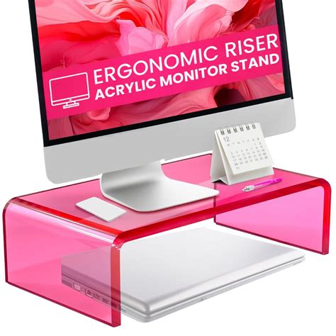 NovaMode Acrylic Monitor Stand - Ergonomic Desk Riser for Better ...