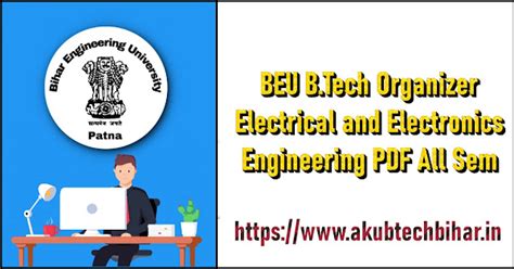 BEU B.Tech Organizer Electrical and Electronics Engineering PDF All Sem ...