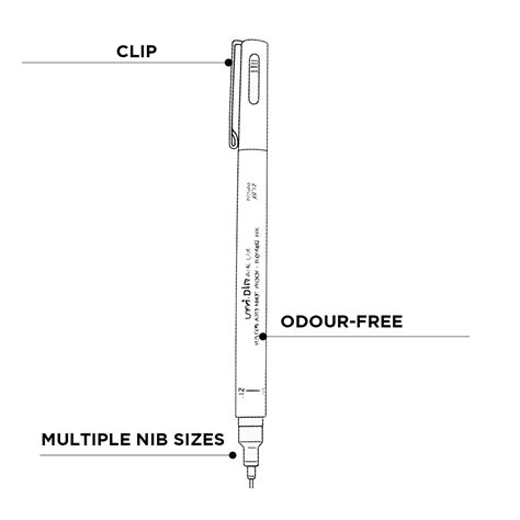 Uni-Ball Uni Pin Fine Line Drawing Pen - Black-SCOOBOO – SCOOBOO