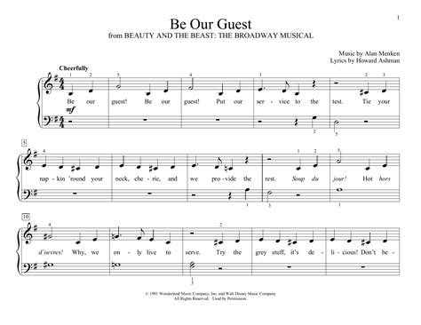Be Our Guest (from Beauty and The Beast) (arr. Christopher Hussey) by ...