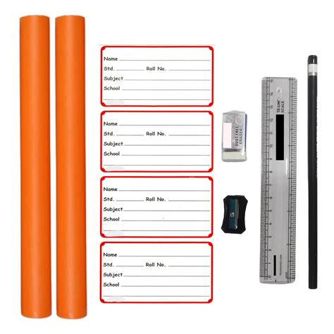 Heetcreation Orange Notebook Cover Roll – 14 Inch x 4 Meter – Set of 2 ...