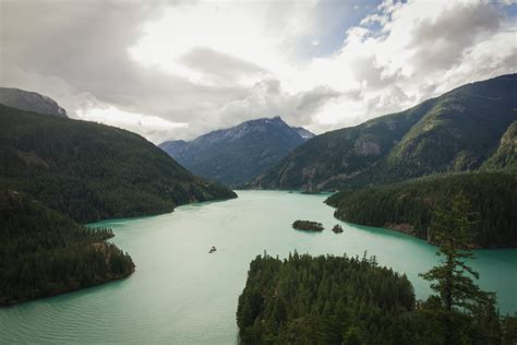 pond, united states, national park, cascade pass, mountain range, 1080P ...