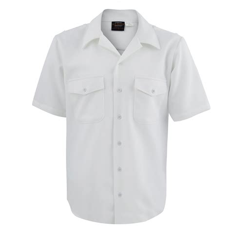 Men's Summer White Officer Short Sleeve Shirt, Classic Fit | Summer ...